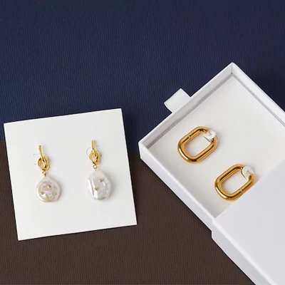 Earring in White Jewelry Package